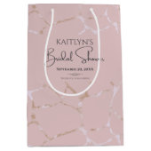 錦次エレガント柄ブライダルシャワーありがとう ミディアムペーパーバッグ (正面)