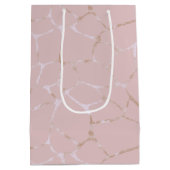 錦次エレガント柄ブライダルシャワーありがとう ミディアムペーパーバッグ (裏面)