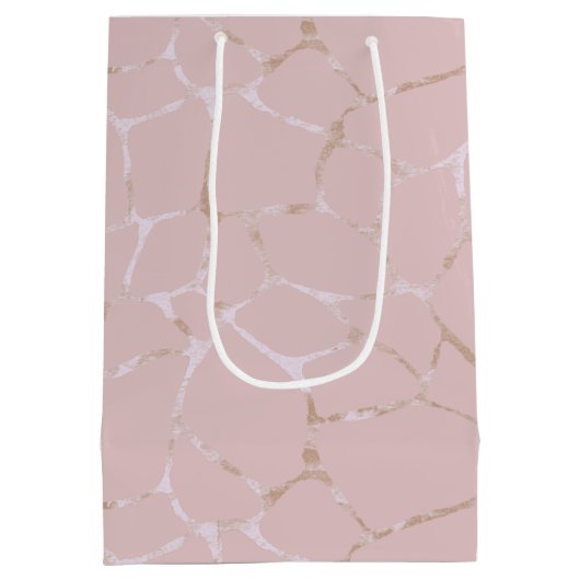 錦次エレガント柄ブライダルシャワーありがとう ミディアムペーパーバッグ (裏面)