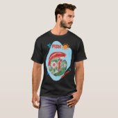 錦鯉のいる小川の池 Tシャツ (正面フル)