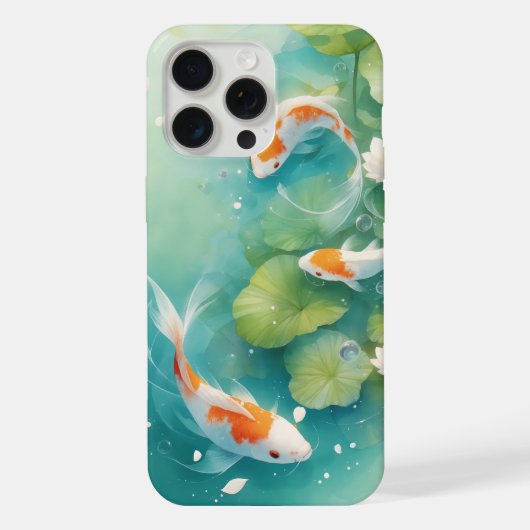 錦鯉の優雅なシンフォニー iPhoneケース (裏面)