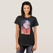 錦鯉の月と犬の日本 Tシャツ (正面フル)