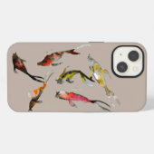 錦鯉の水彩画 iPhoneケース (裏面横)