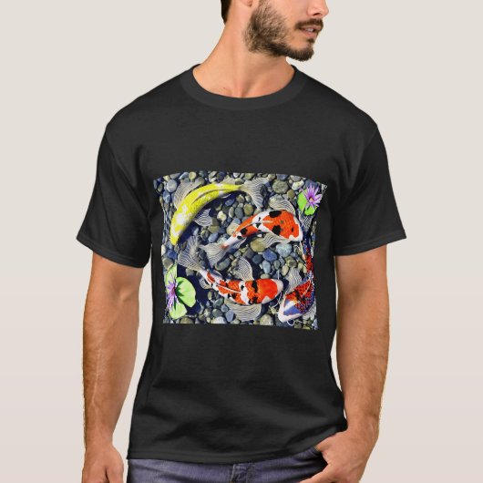 錦鯉の池 Tシャツ (正面)