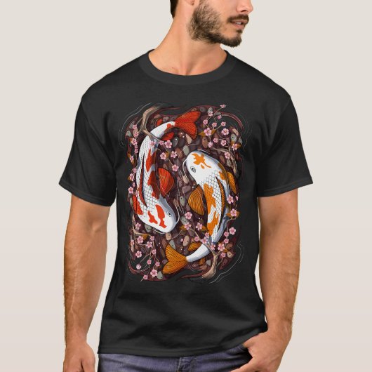 錦鯉 桜 Tシャツ (正面)