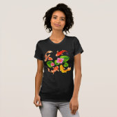 錦鯉 水蓮葉 グラフィック Tシャツ (正面フル)