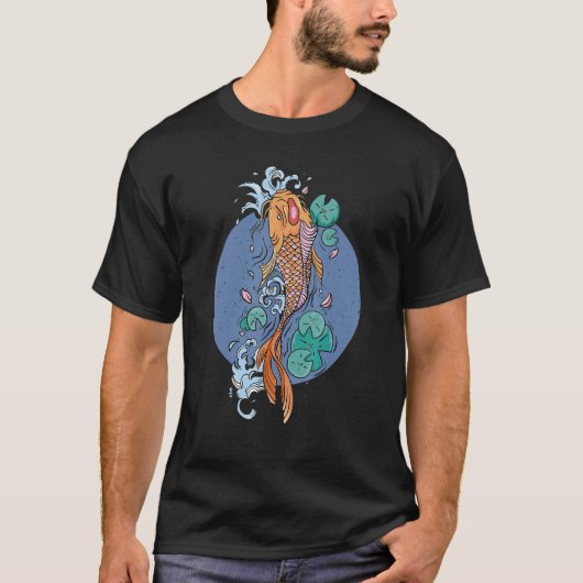 錦鯉 装飾魚 日本の魚 アイデア Tシャツ (正面)