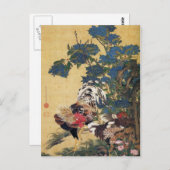錦鶏と椿 ポストカード (正面/裏面)
