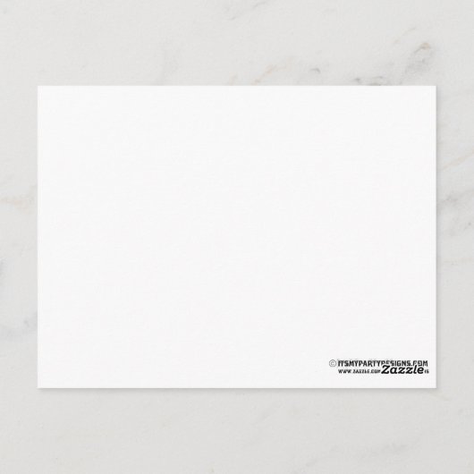 錨のネイビーブルーフレームの2ヴァリアブルテーブルナンバー ポストカード (裏面)