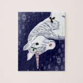 錫が付いているクリスマスのユニコーンの頭部のパズル ジグソーパズル (縦)