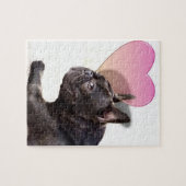 錫が付いているフレンチ・ブルドッグのパズル ジグソーパズル (横)