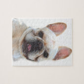 錫が付いているフレンチ・ブルドッグ8x10の写真のパズル ジグソーパズル (横)