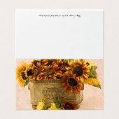 錫のバスケットカードのオレンジヒマワリ (外部フラット)