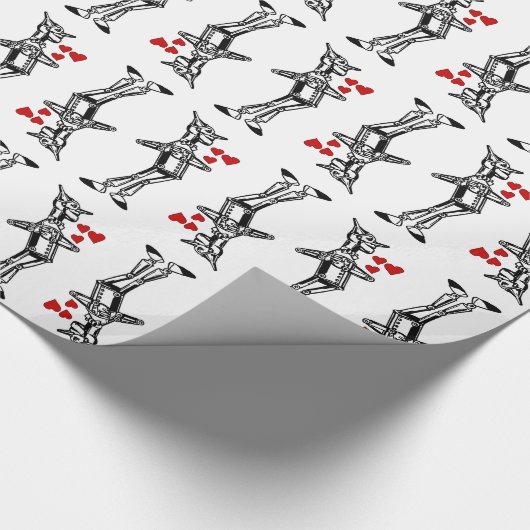 錫の人愛オズの魔法使いのハートのクラシックの現在 ラッピングペーパー (角)