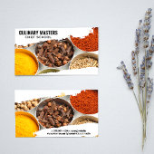 錫の容器の香辛料とハーブ 名刺