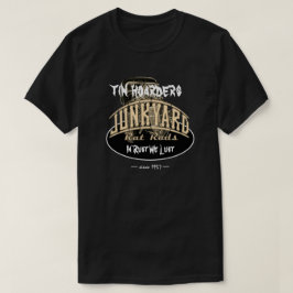 錫の蓄積者の古物置場のラットの棒の恐い文字 Tシャツ