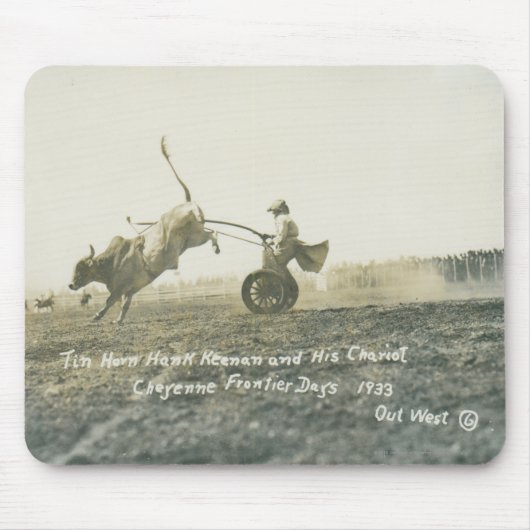 錫の角ハンクキーナンおよび彼の一人乗り二輪馬車 マウスパッド (正面)