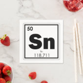 錫化学元素記号化学式ギーク スタンダードカクテルナプキン (インサイチュ)