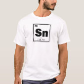 錫化学元素記号化学式ギーク Tシャツ (正面)