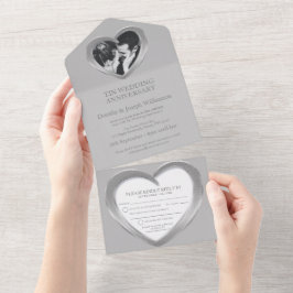 錫婚式 10周年 パーティー イベント 全て オールインワン招待状