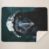 錫箔帽子ブラックバードレイベン シェルパブランケット (正面(横))