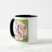 錫艶をかけられるHispano Moresque皿 マグカップ (正面左)