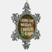 錫記念オーナメント - ペットとホリデーの思い出 スノーフレークピューターオーナメント (左)