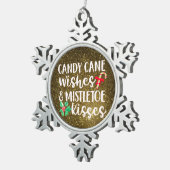 錫記念オーナメント - ペットとホリデーの思い出 スノーフレークピューターオーナメント (右)