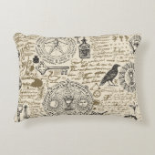 錬金術のテーマの継ぎ目のないヴィンテージ アクセントクッション (正面)