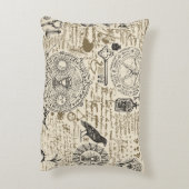  錬金術のテーマの継ぎ目のないヴィンテージ アクセントクッション (裏面(縦))