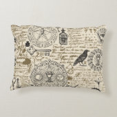  錬金術のテーマの継ぎ目のないヴィンテージ アクセントクッション (裏面)