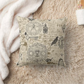  錬金術のテーマの継ぎ目のないヴィンテージ クッション (ブランケット)