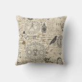  錬金術のテーマの継ぎ目のないヴィンテージ クッション (裏面)