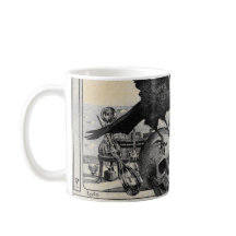 錬金術の実験室のワタリガラスおよび人間のスカル