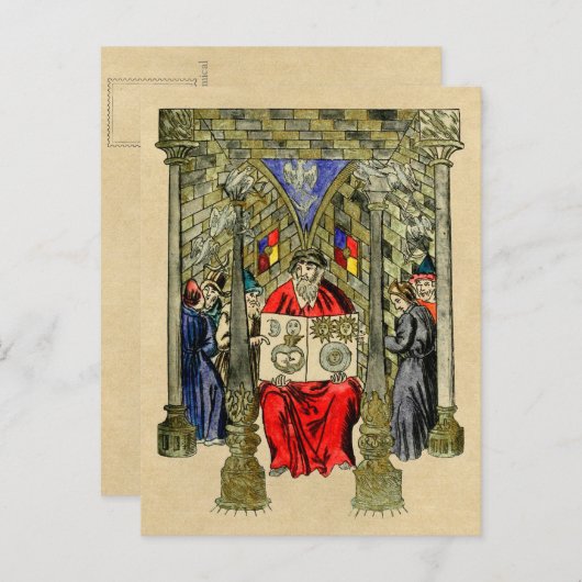 錬金術の本の中のオロボロスのシンボル ポストカード (正面/裏面)