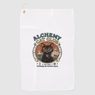 錬金術の猫 ネコ好きへのギフト - Alchemy Cat Club_1 ゴルフタオル