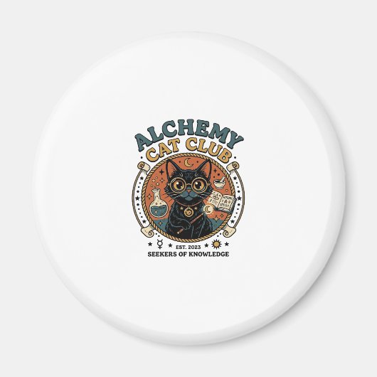 錬金術の猫 ネコ好きへのギフト - Alchemy Cat Club_1 マグネット (正面)