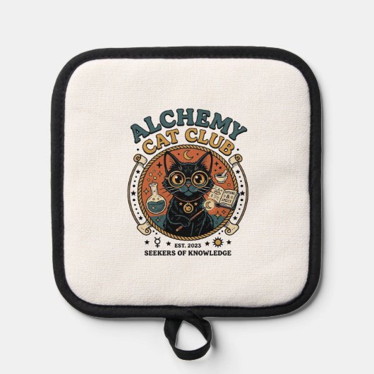 錬金術の猫 ネコ好きへのギフト - Alchemy Cat Club_1 鍋敷き (正面)