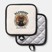 錬金術の猫 ネコ好きへのギフト - Alchemy Cat Club_1 鍋敷き (正面/裏面)