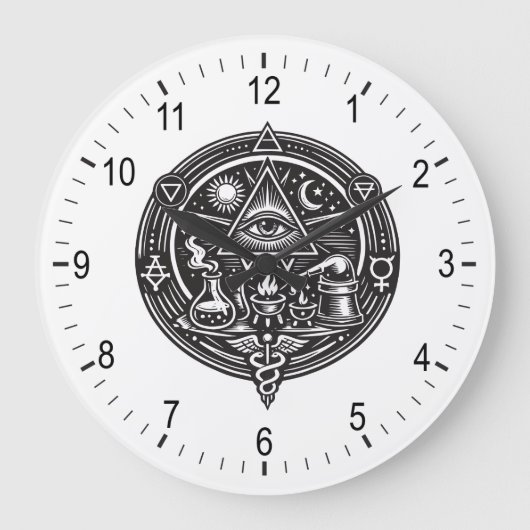錬金術の紋章 ラージ壁時計 (正面)