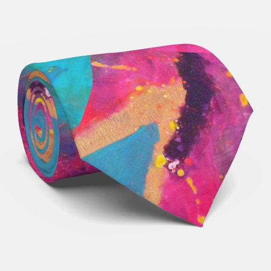 錬金術の芸術的な抽象的でモダンな絵画のコラージュ ネクタイ (ロール)