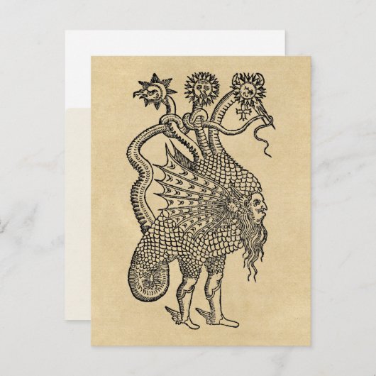 錬金術の蛇のシンボル ポストカード (正面/裏面)