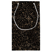 錬金術の記号の占星術のな記号パターン#2 スモールペーパーバッグ (裏面)