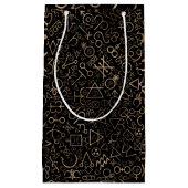 錬金術の記号の占星術のな記号パターン#2 スモールペーパーバッグ (正面)