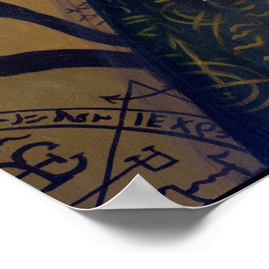 錬金術アートのドレスプリントゴシックの天使の妖精のアイコン ポスター (角)