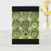 錬金術シンボルのグリーティングカード カード (黄色い花)
