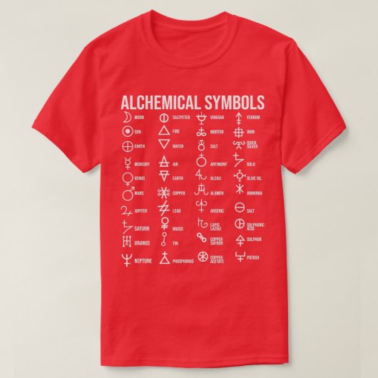 錬金術シンボルはプリマを生成する Tシャツ (デザイン正面)