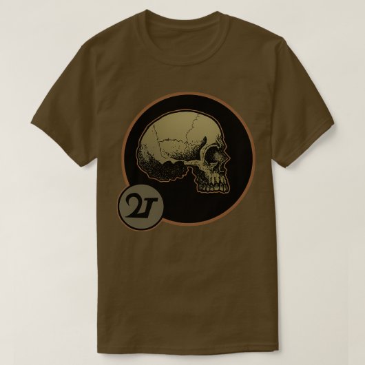 錬金術スカル色 Tシャツ (デザイン正面)