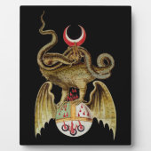 錬金術ドラゴンヴィンテージイラストレーション フォトプラーク (正面)