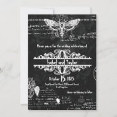 錬金術ユニークゴシック結婚式招待状 招待状 (正面)